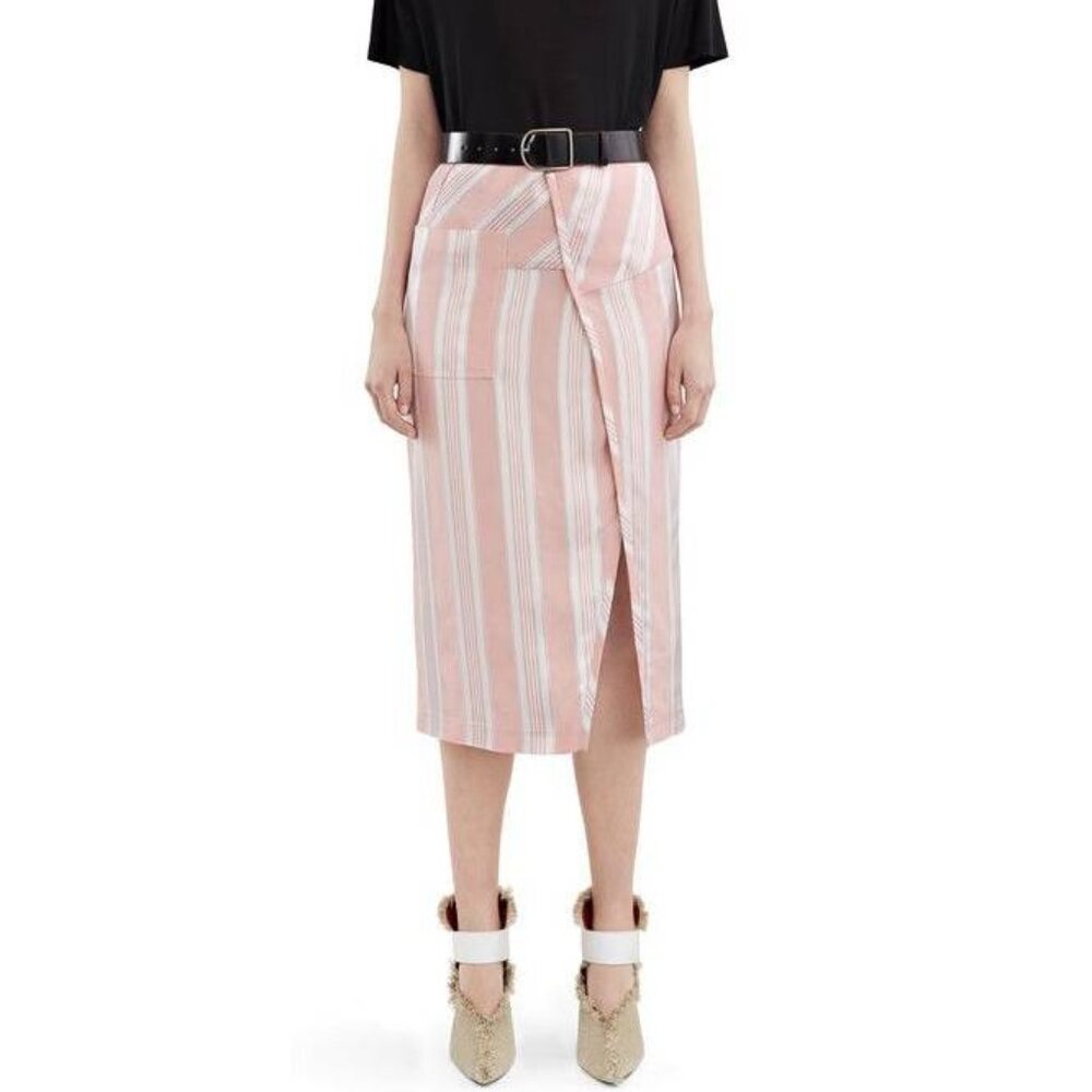 Acne Studios Karlotta Pink Midi Wrap Skirt